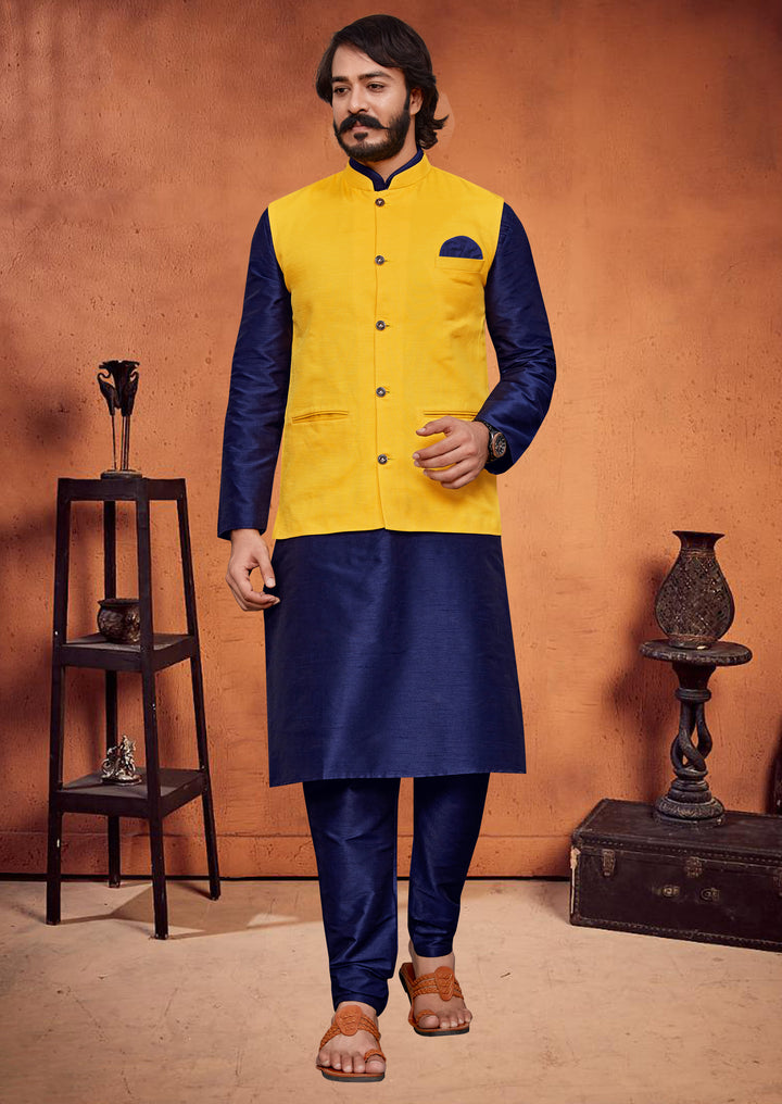 Kurta Pajama Koti for Men | Designer Ethnic Jacket Stylish Outfit