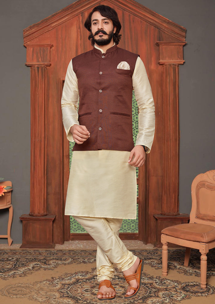 Kurta Pajama Koti for Men | Designer Ethnic Jacket Stylish Outfit