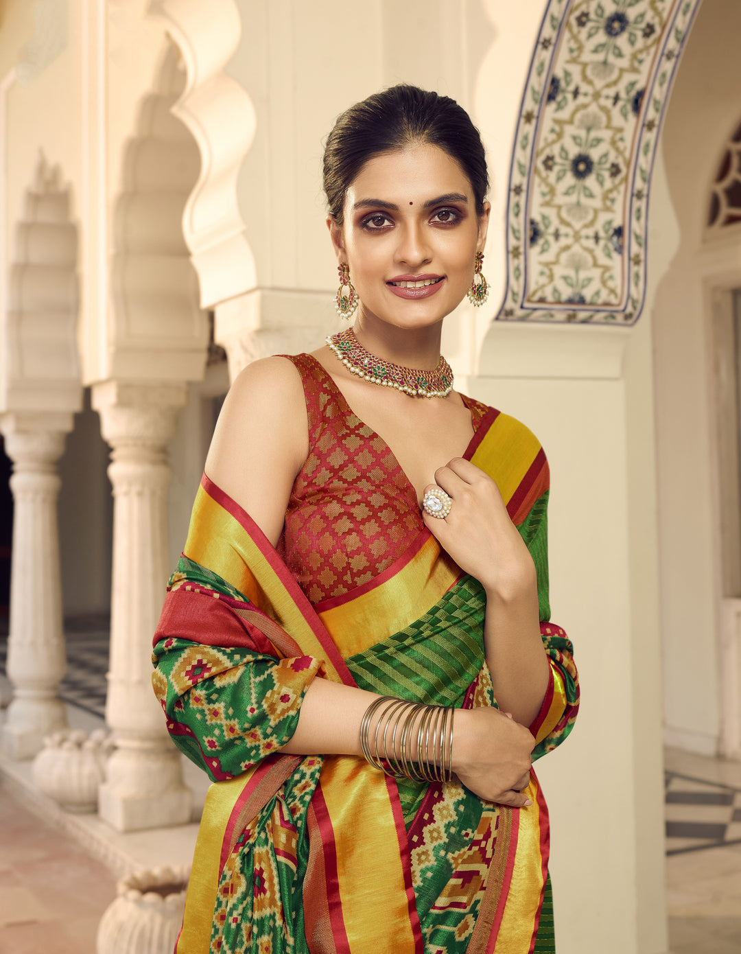 Designer Brasso Saree with Art-Silk Blouse | Festive & Traditional Elegance