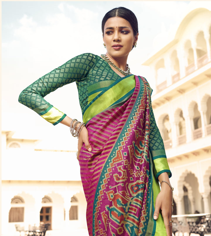 Designer Brasso Saree with Art-Silk Blouse | Festive & Traditional Elegance