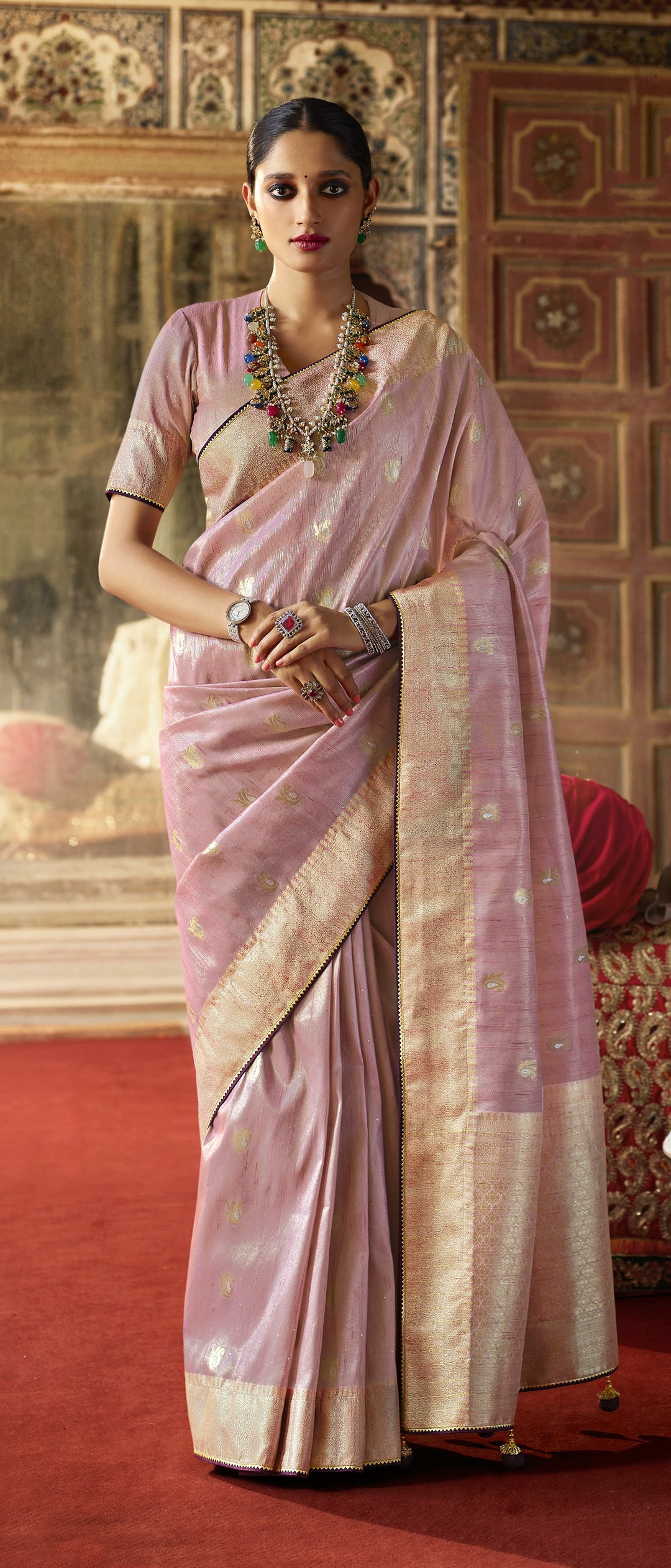 Silk Saree | Wevon Pallu Border Designer Saree for Traditional Wear