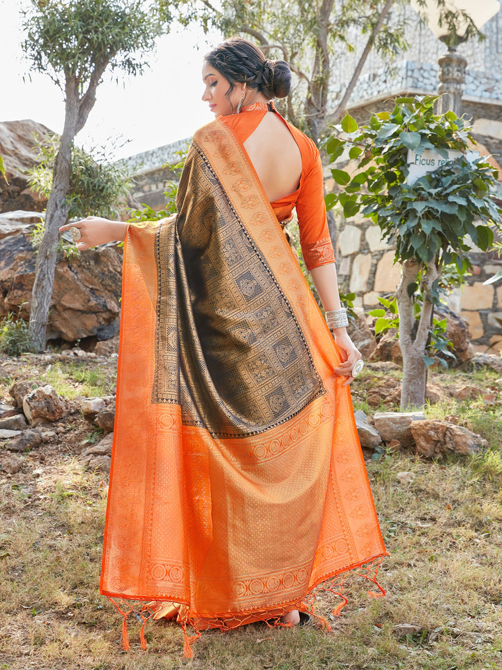 Heavy Woven Designer Banarasi Silk Saree | Special Event & Wedding Wear