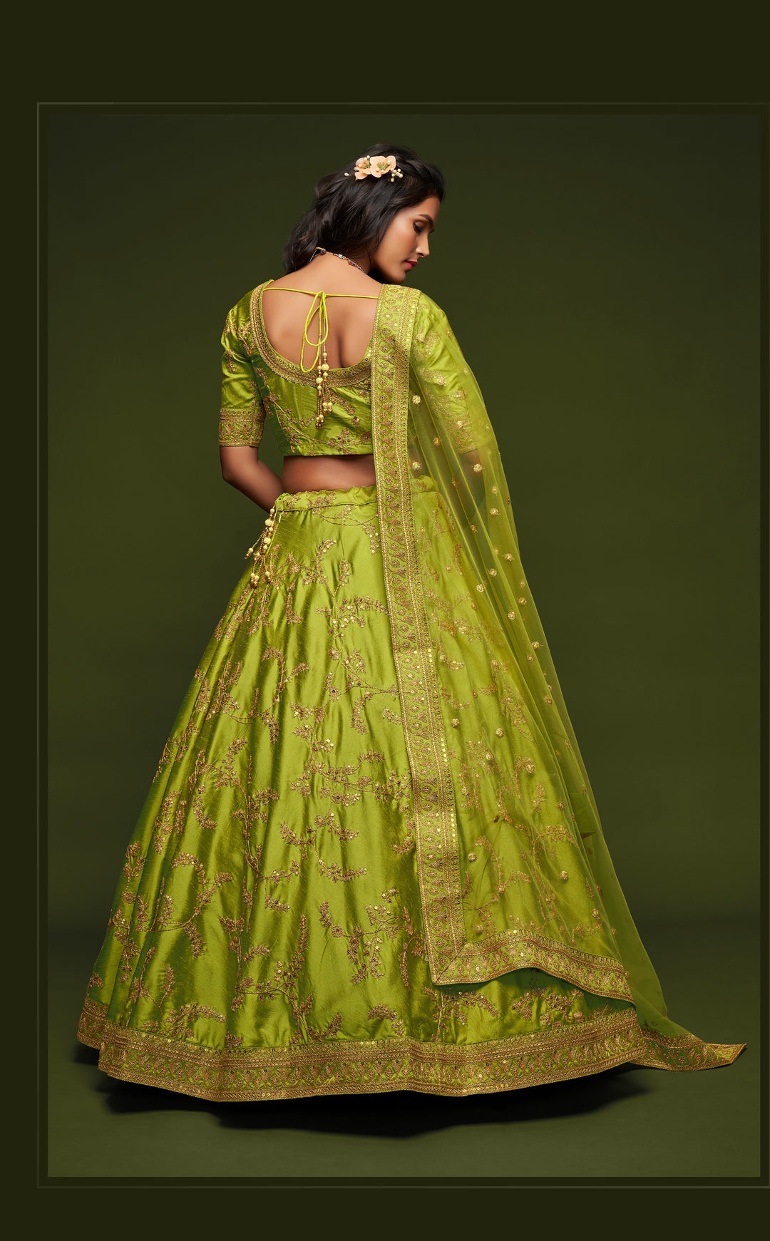 Elegant Art Silk Lehenga Choli | Soft Net Dupatta with Embroidery Work