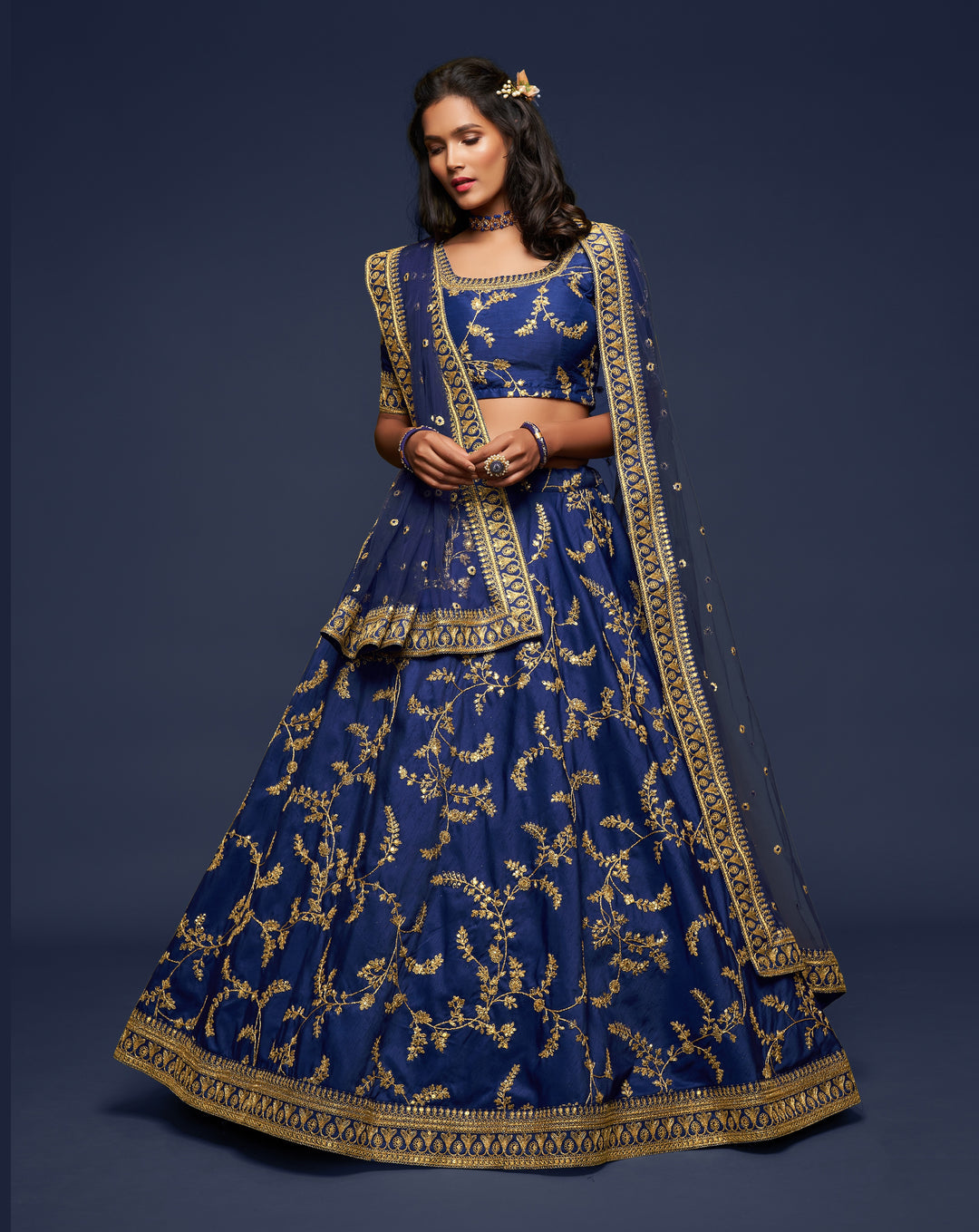 Elegant Art Silk Lehenga Choli | Soft Net Dupatta with Embroidery Work