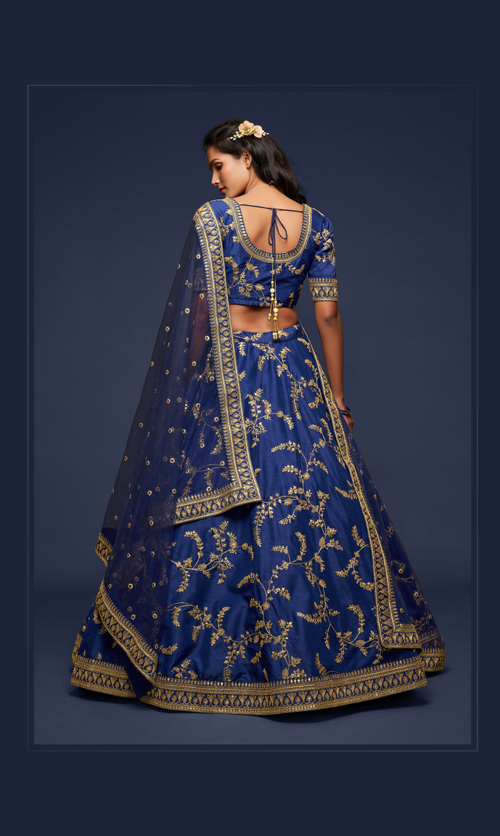 Elegant Art Silk Lehenga Choli | Soft Net Dupatta with Embroidery Work