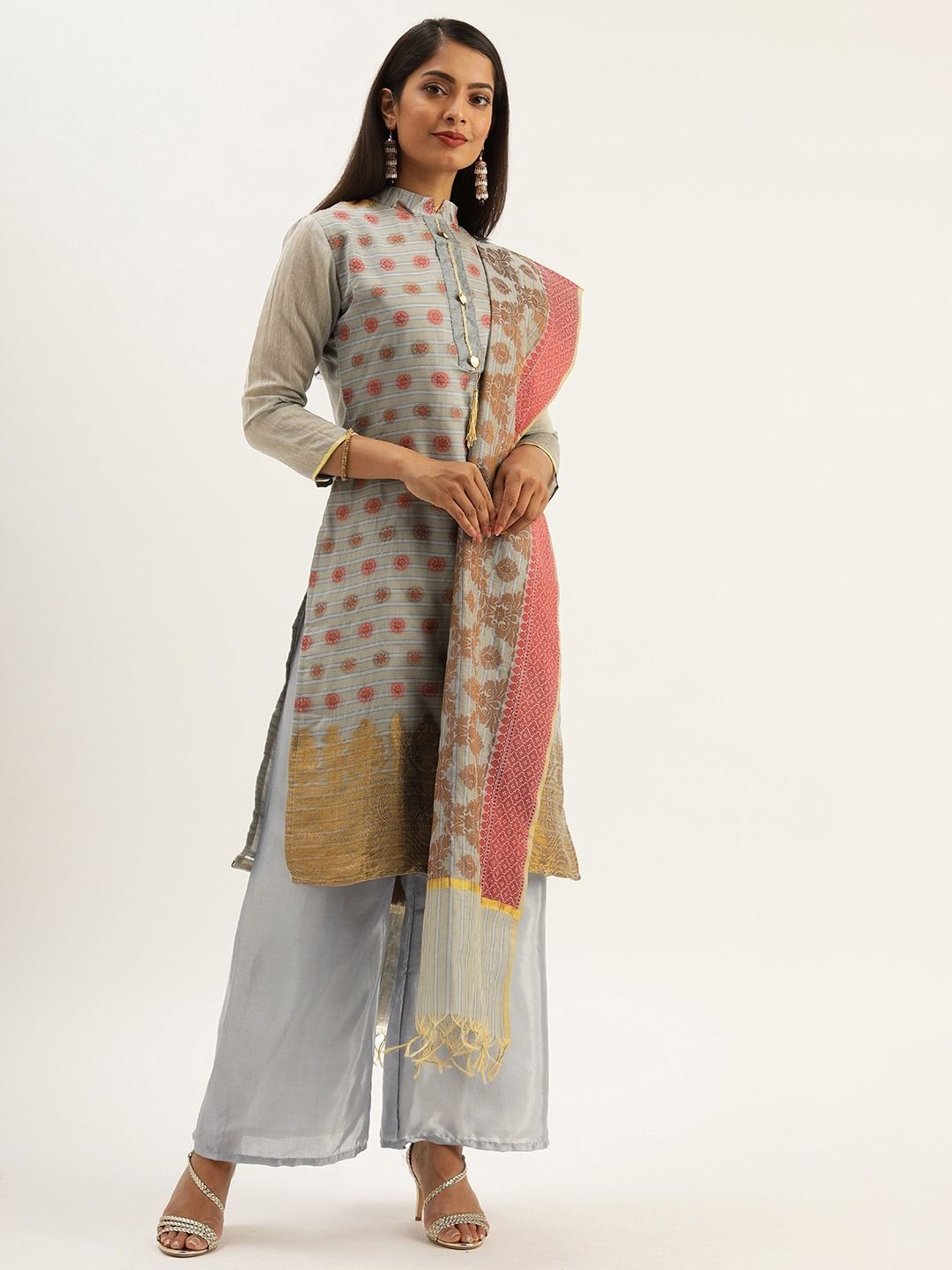 Banarasi Silk Salwar Kameez | Designer Jacquard Weaving for Festive Wear