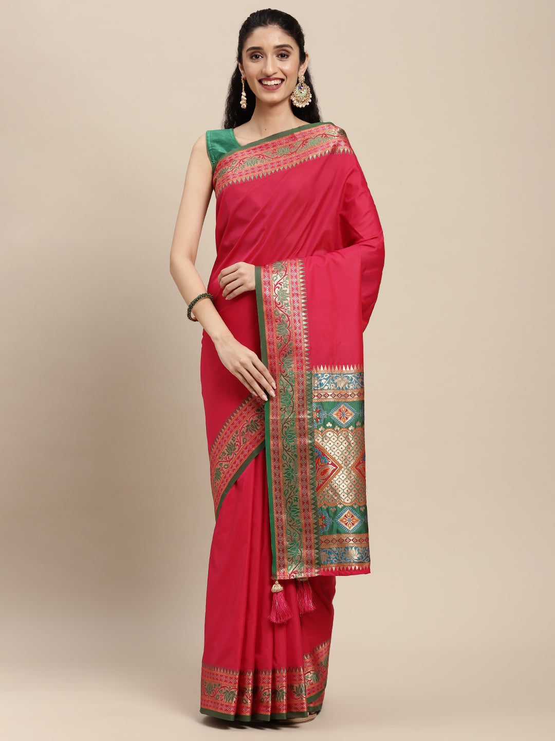 Silk Saree with Woven Work | Traditional Wedding & Party Wear | Special Event