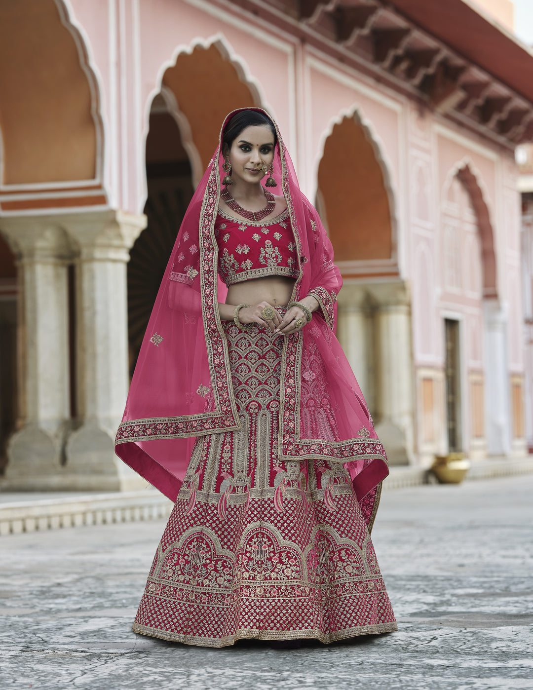 Elegant Heavy Embroidery Velvet Lehenga | Perfect for Weddings & Parties