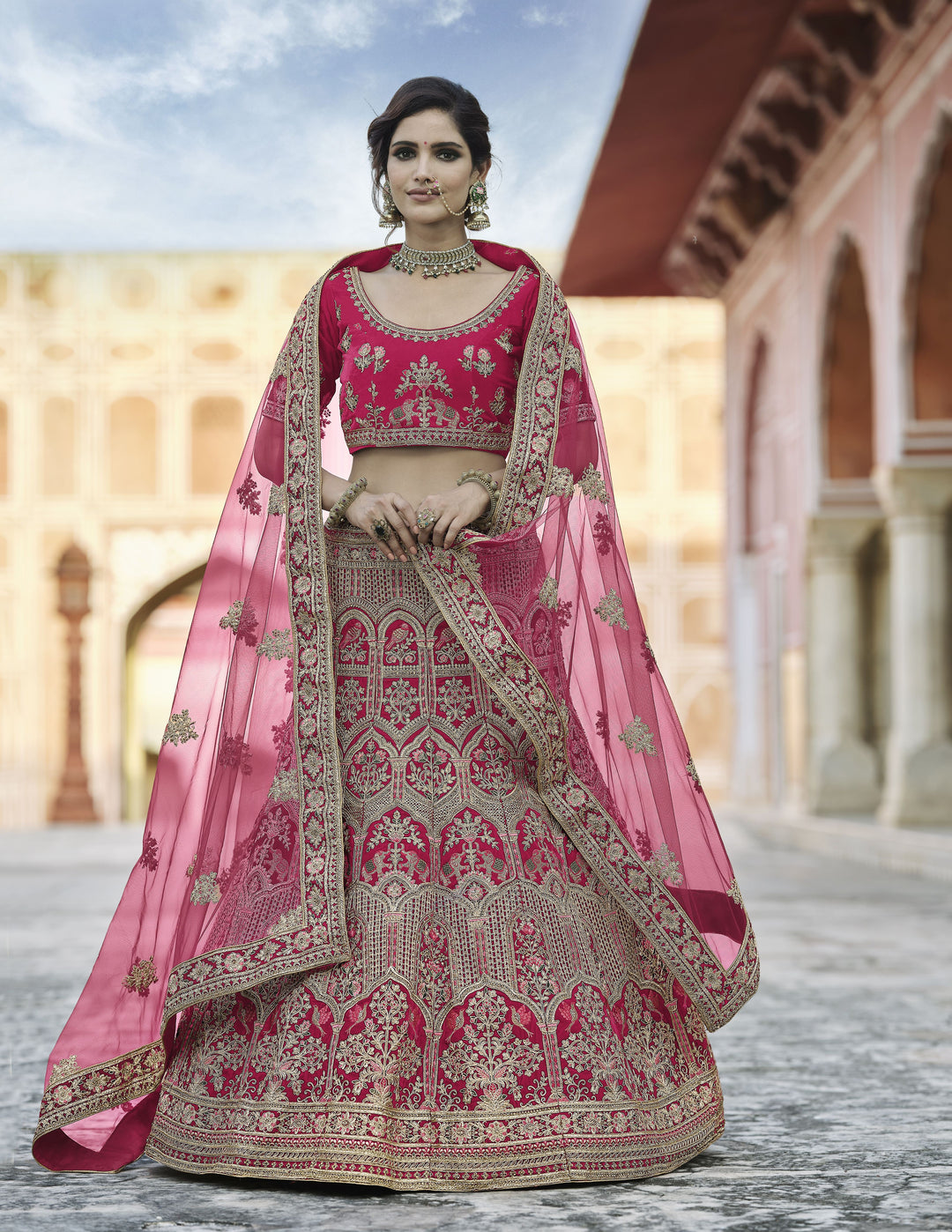 Velvet Heavy Embroidery Lehenga | Perfect for Weddings and Special Events