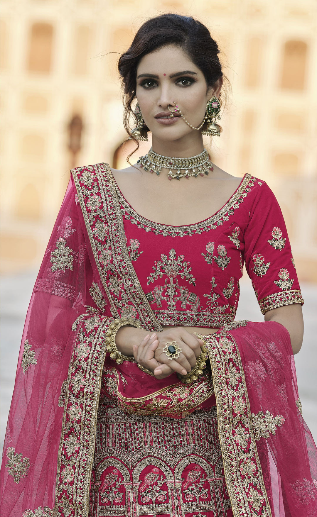 Velvet Heavy Embroidery Lehenga | Perfect for Weddings and Special Events