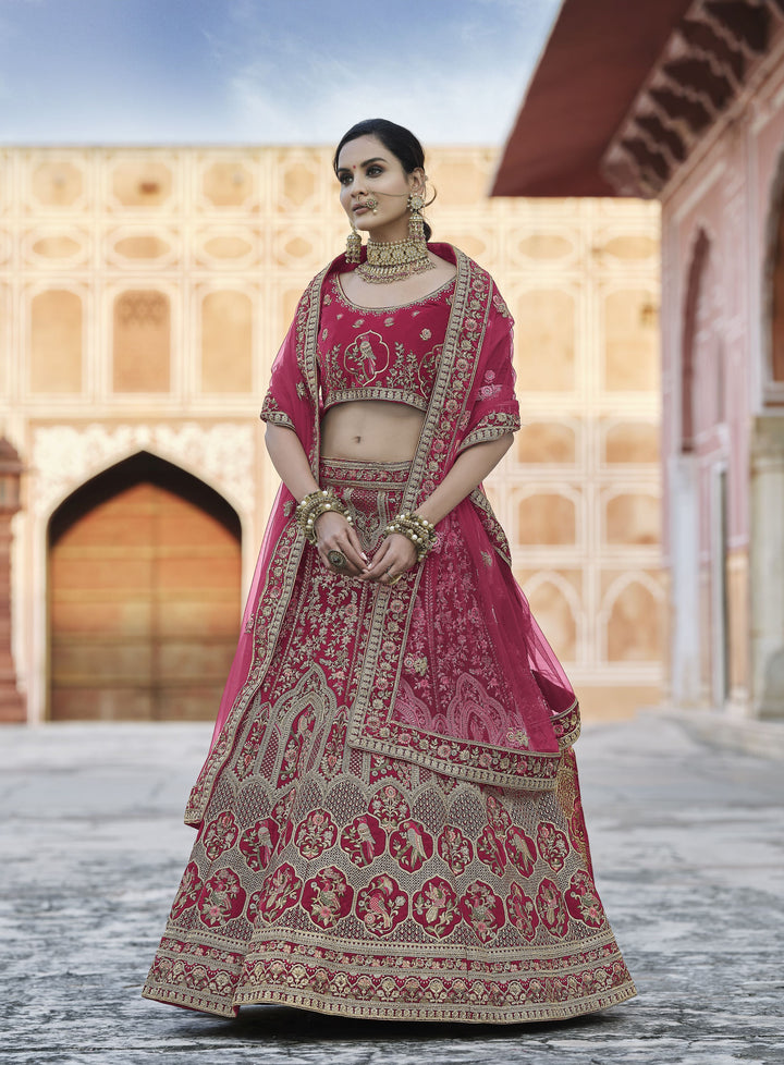 Velvet Heavy Embroidery Lehenga | Ideal for Weddings and Special Events