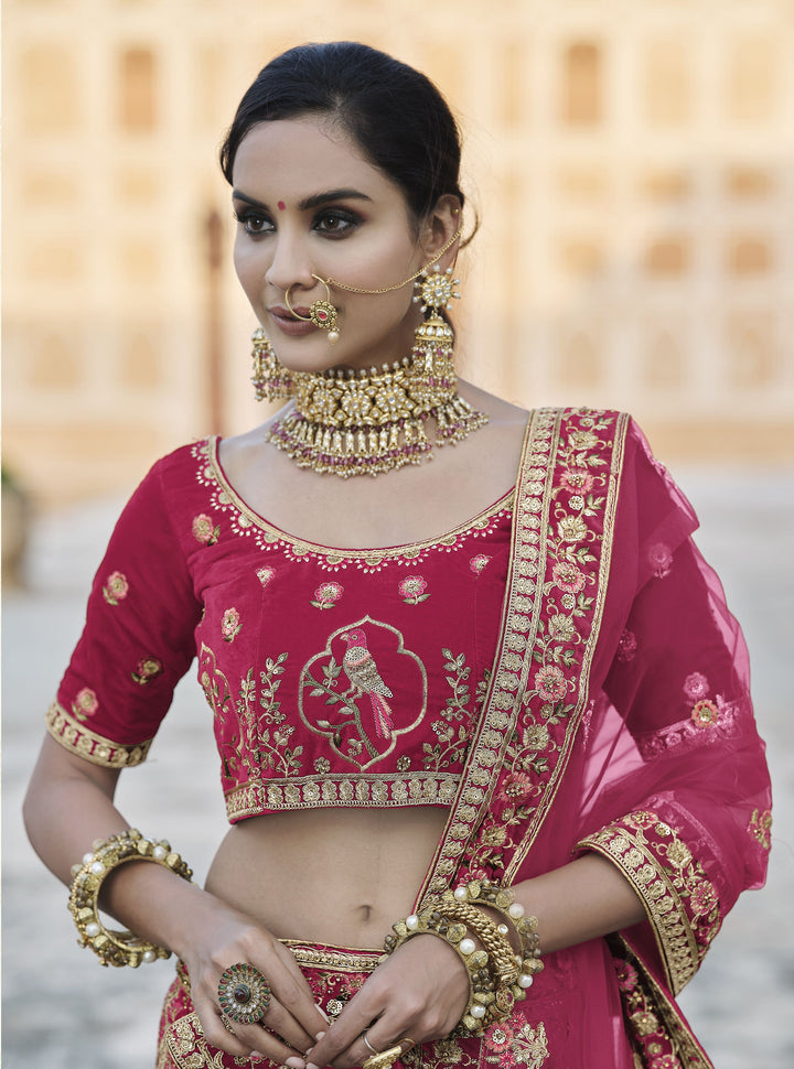 Velvet Heavy Embroidery Lehenga | Ideal for Weddings and Special Events