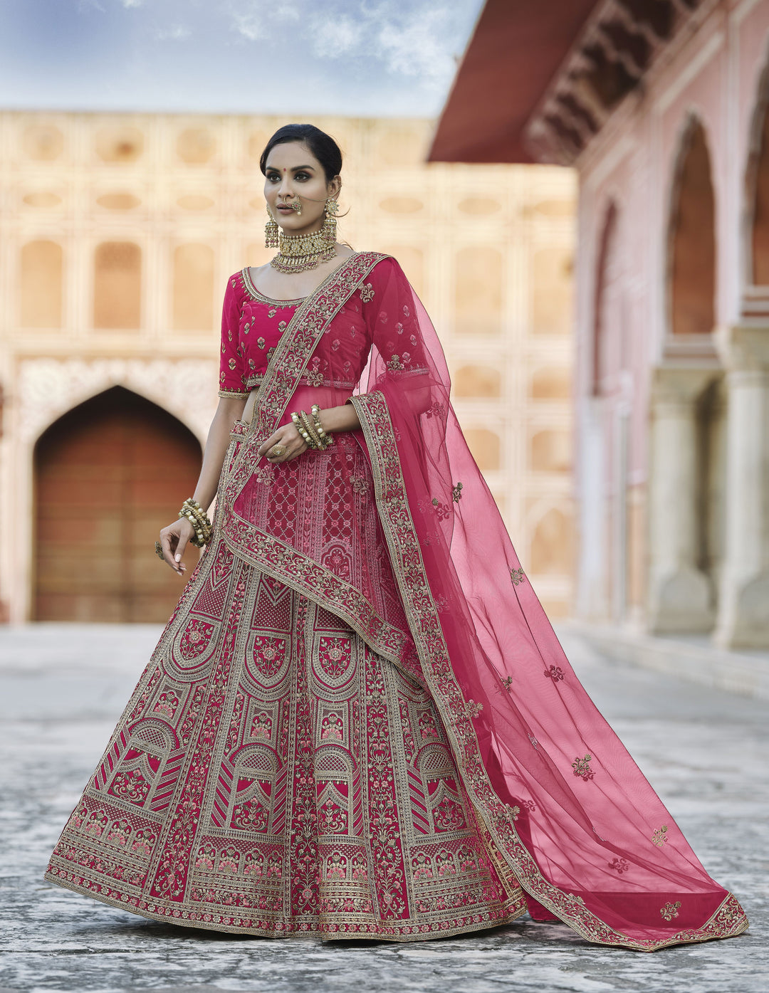 Velvet Heavy Embroidery Lehenga | Perfect for Weddings and Special Events