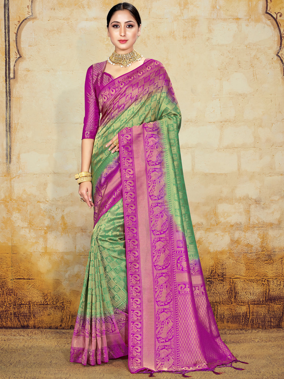 Designer Art-Silk Saree | Traditional Weaving | Wedding & Party Wear | Special Event Ceremonial