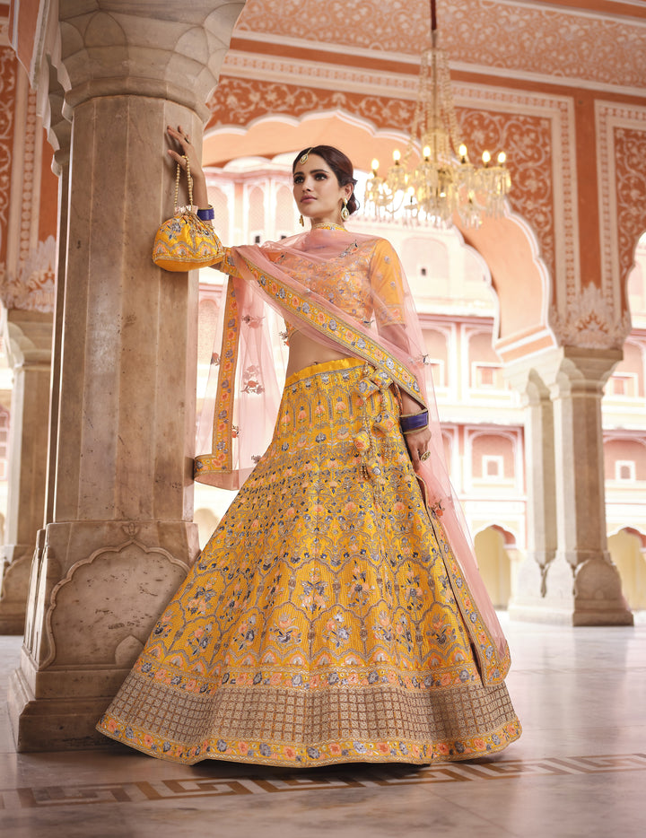 Crepe Lehenga with Dori & Sequins Embroidery | Wedding & Party Wear