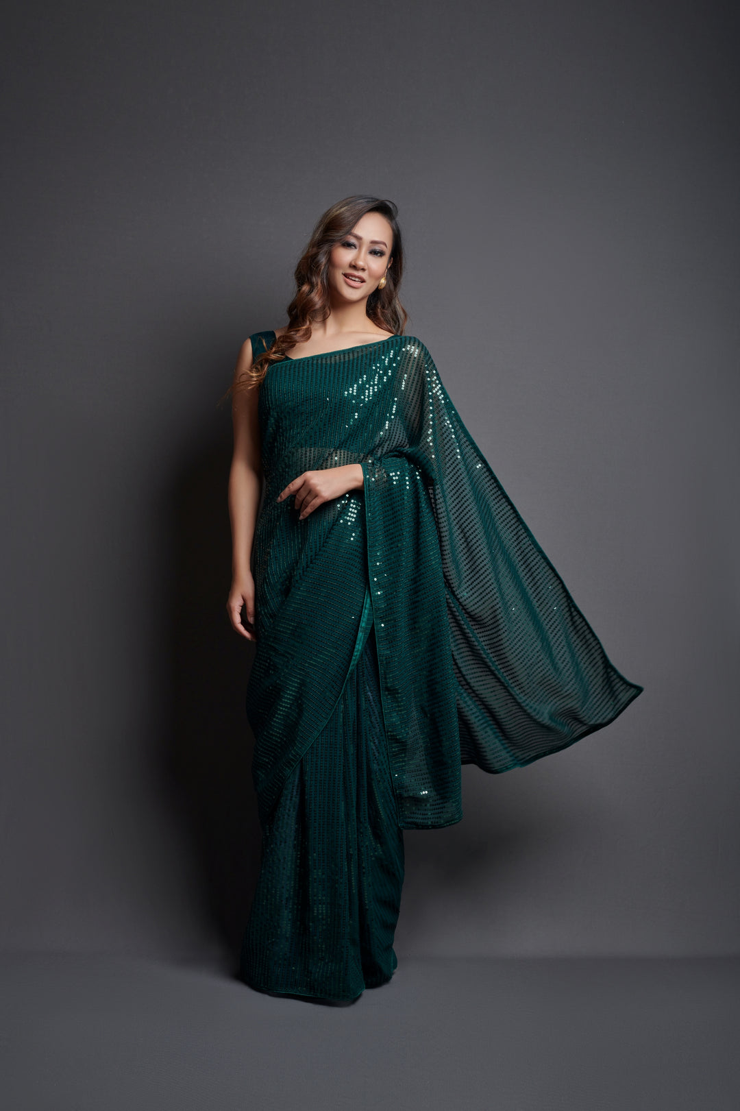 Designer Georgette Saree | Banglori Silk Blouse for Wedding Wear