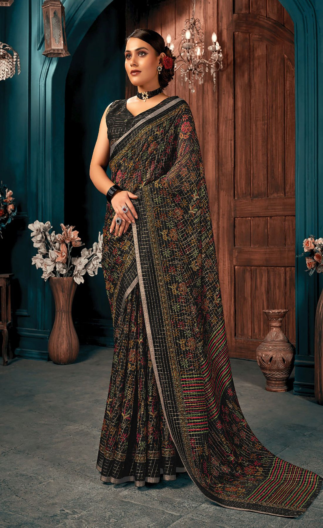 Cotton Saree with Woven Print | Traditional Wedding & Special Event Wear