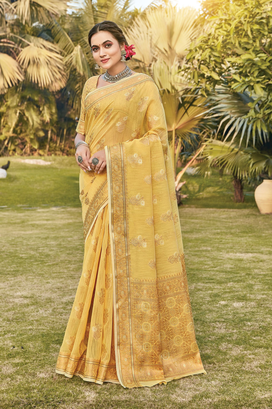 Exquisite Cotton Saree with | Unmatched Beauty for Grand Occasions