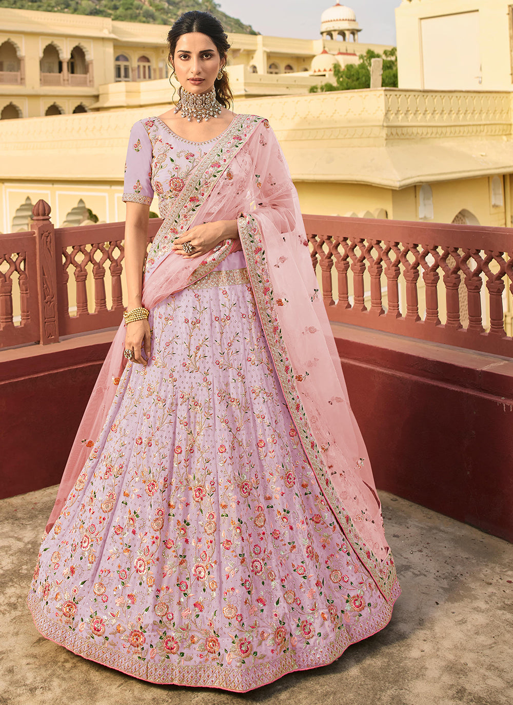 Organza Jari Embroidery Lehenga | Bridal Wear for Weddings & Events