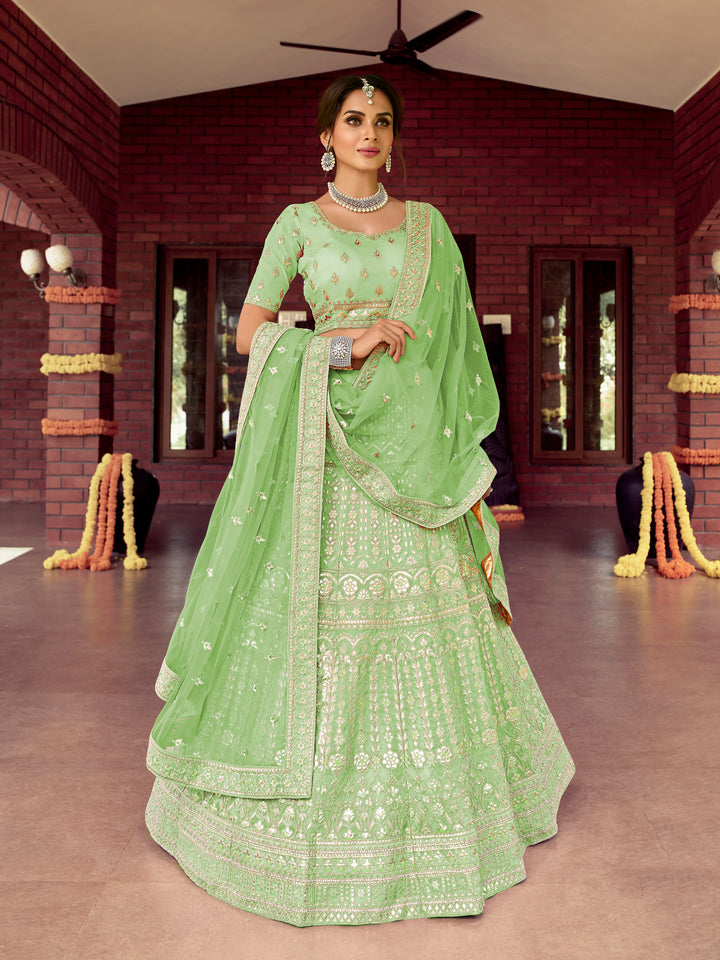 Organza Lehenga | Jari & Gotta Embroidery | Wedding & Party Ready