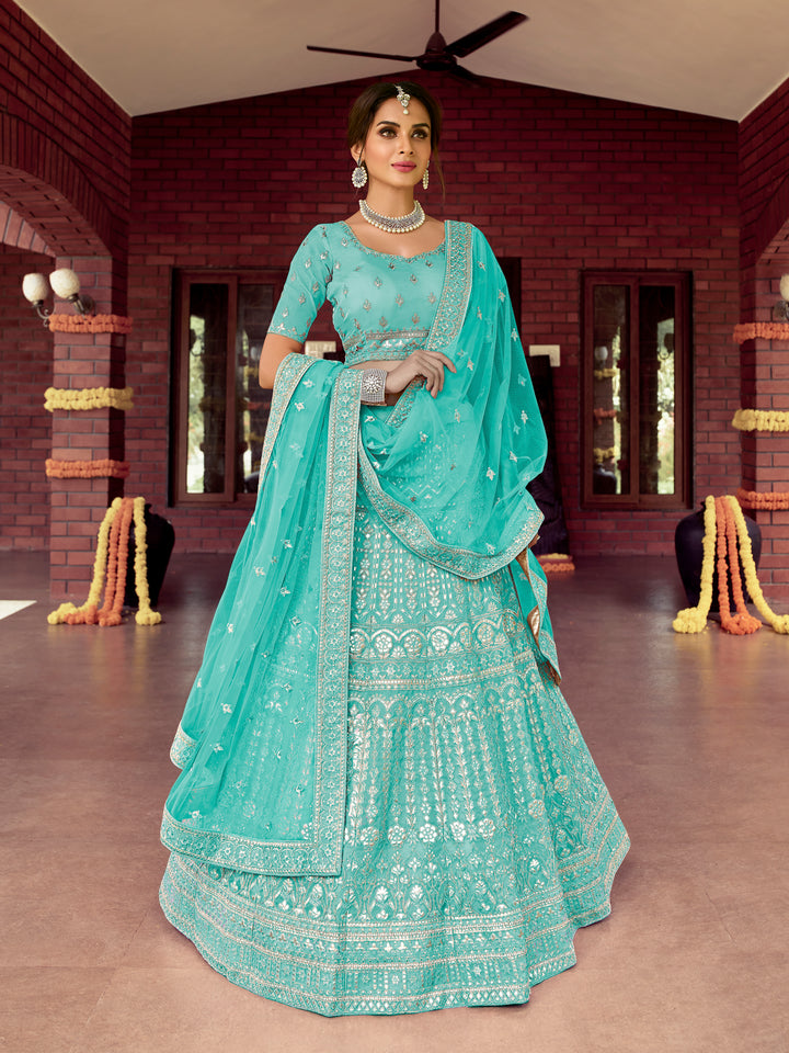 Organza Lehenga | Jari & Gotta Embroidery | Wedding & Party Ready