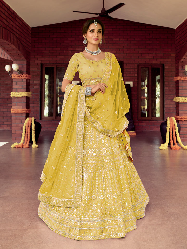 Organza Lehenga | Jari & Gotta Embroidery | Wedding & Party Ready