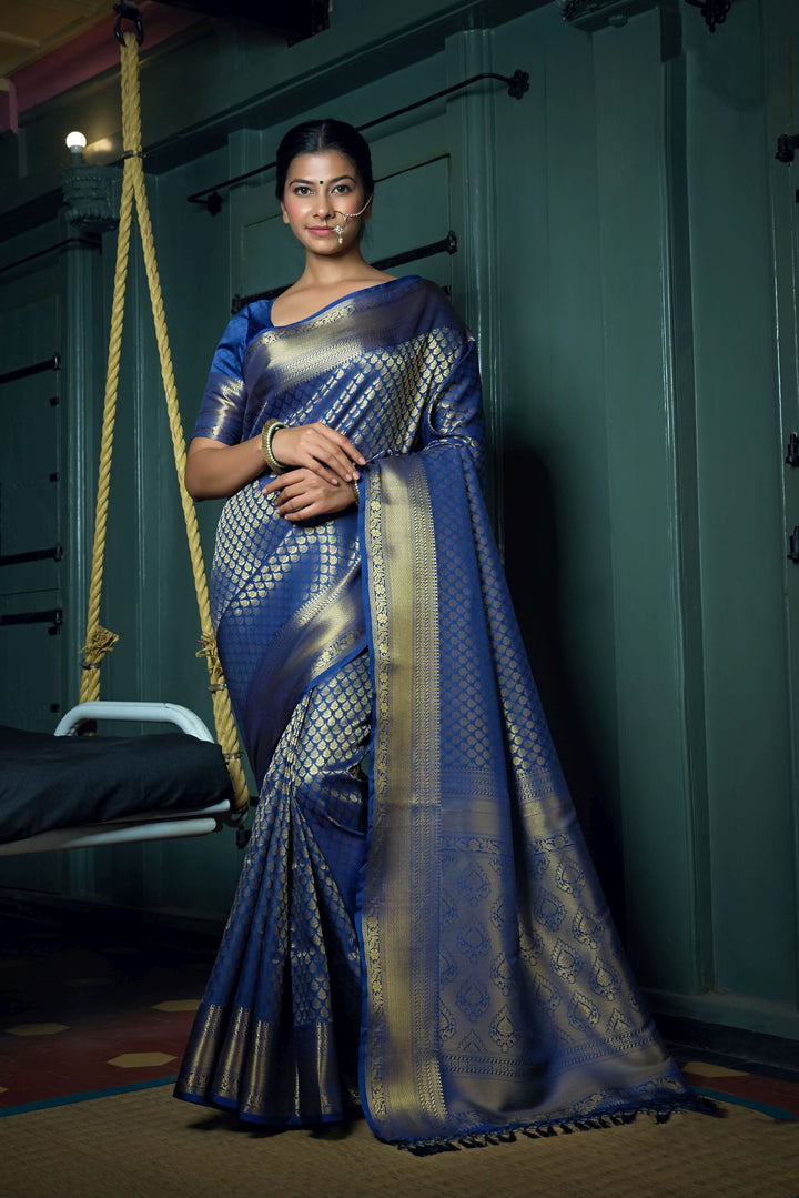 Stunning Kanjivaram Silk Saree with | Unmatched Beauty for Grand Occasions