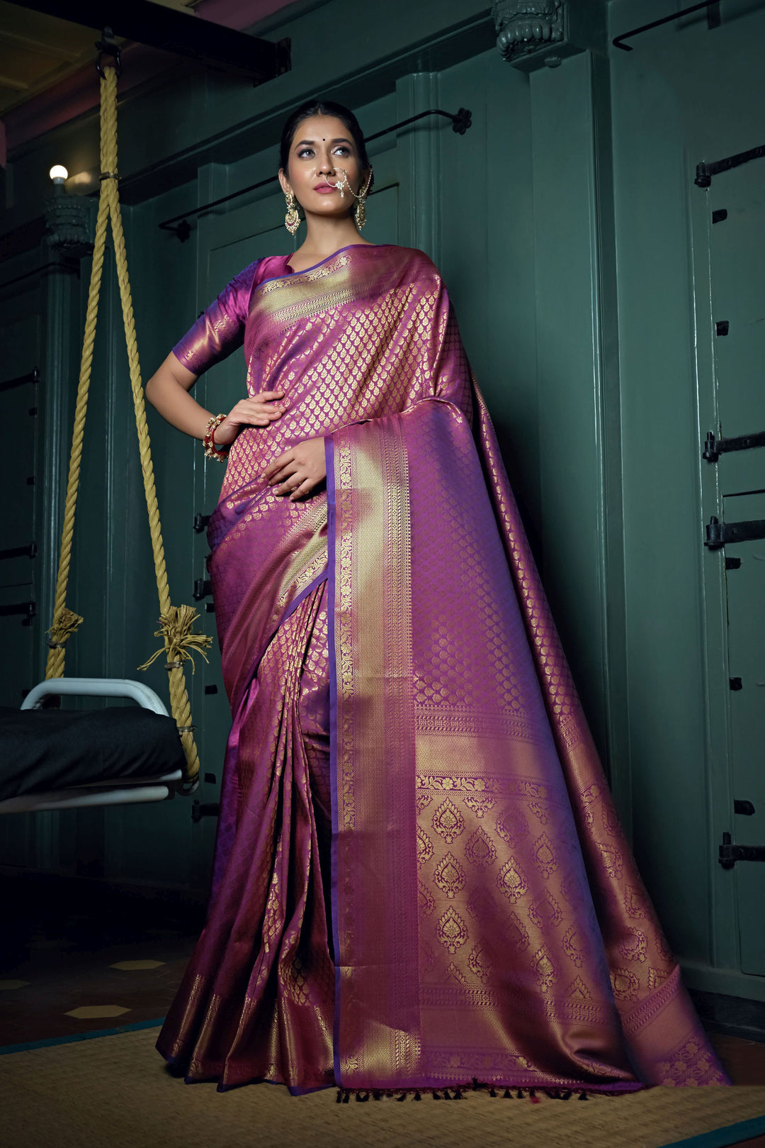 Stunning Kanjivaram Silk Saree with | Unmatched Beauty for Grand Occasions