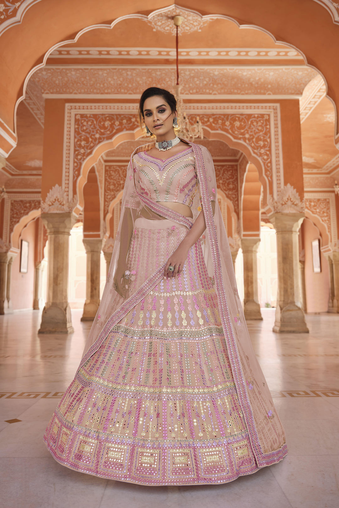 Organza Thread Work Lehenga | Bridal and Party Wear for Special Events