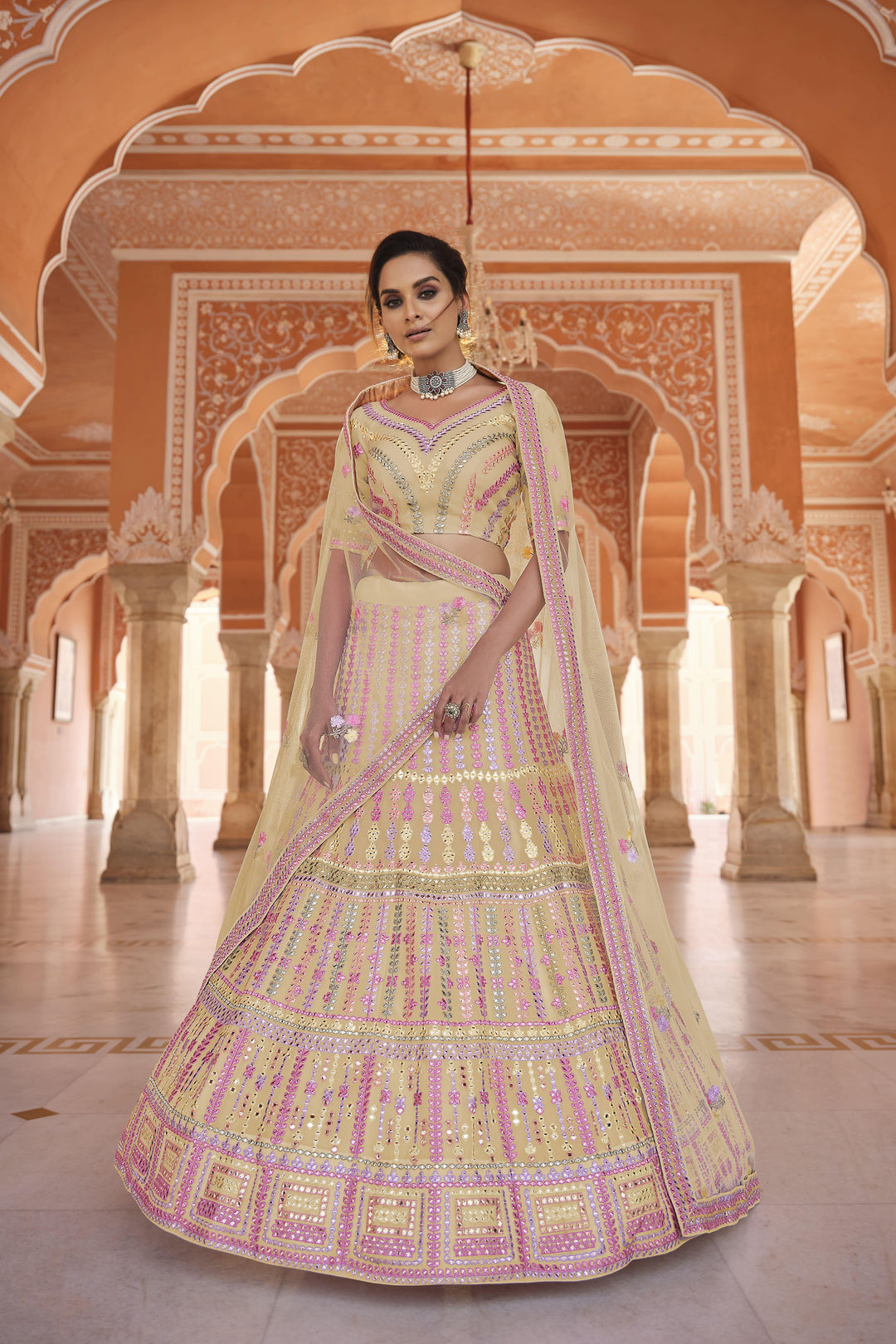 Organza Thread Work Lehenga | Bridal and Party Wear for Special Events