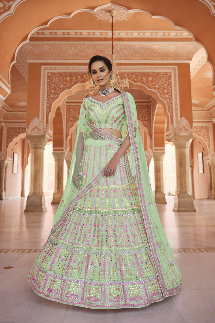 Organza Thread Work Lehenga | Bridal and Party Wear for Special Events