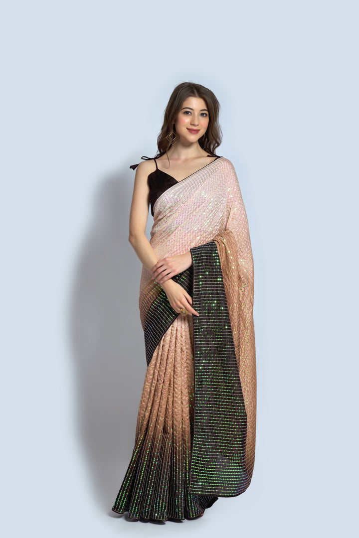 Stunning Georgette Saree with | Unmatched Beauty for Grand Occasions