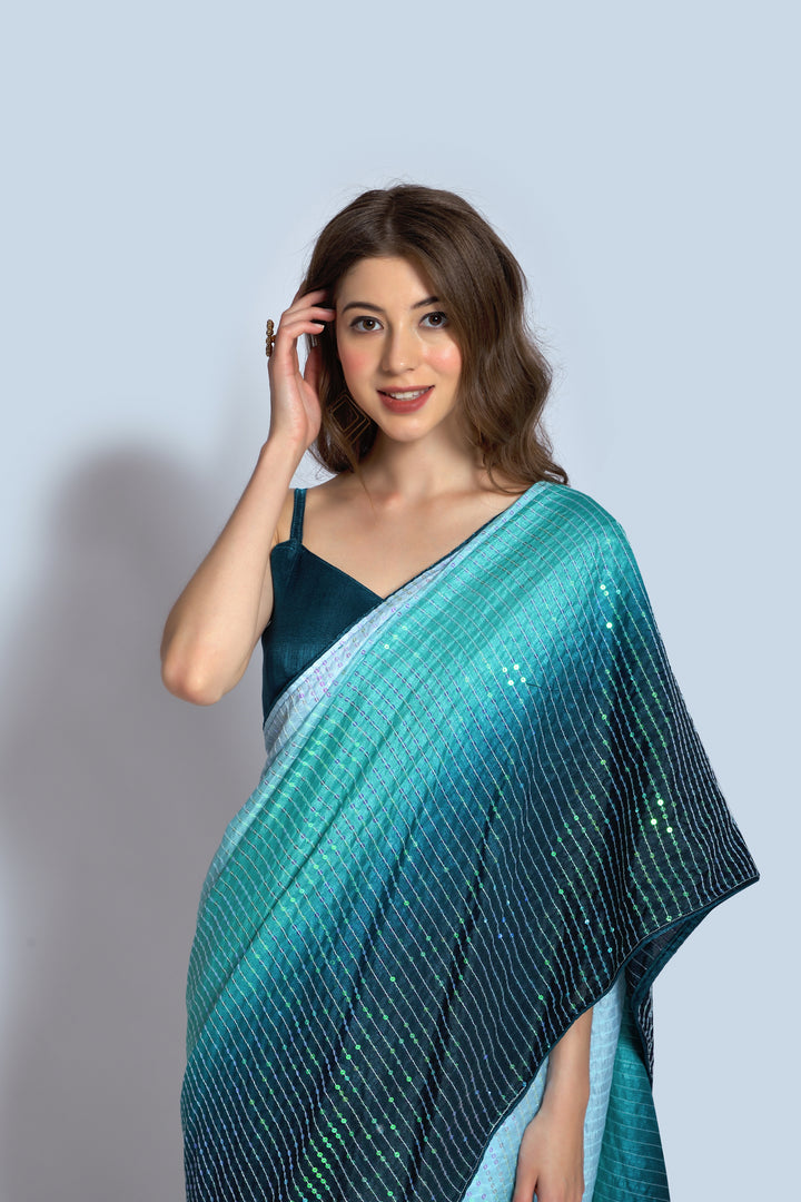 Stunning Georgette Saree with | Unmatched Beauty for Grand Occasions