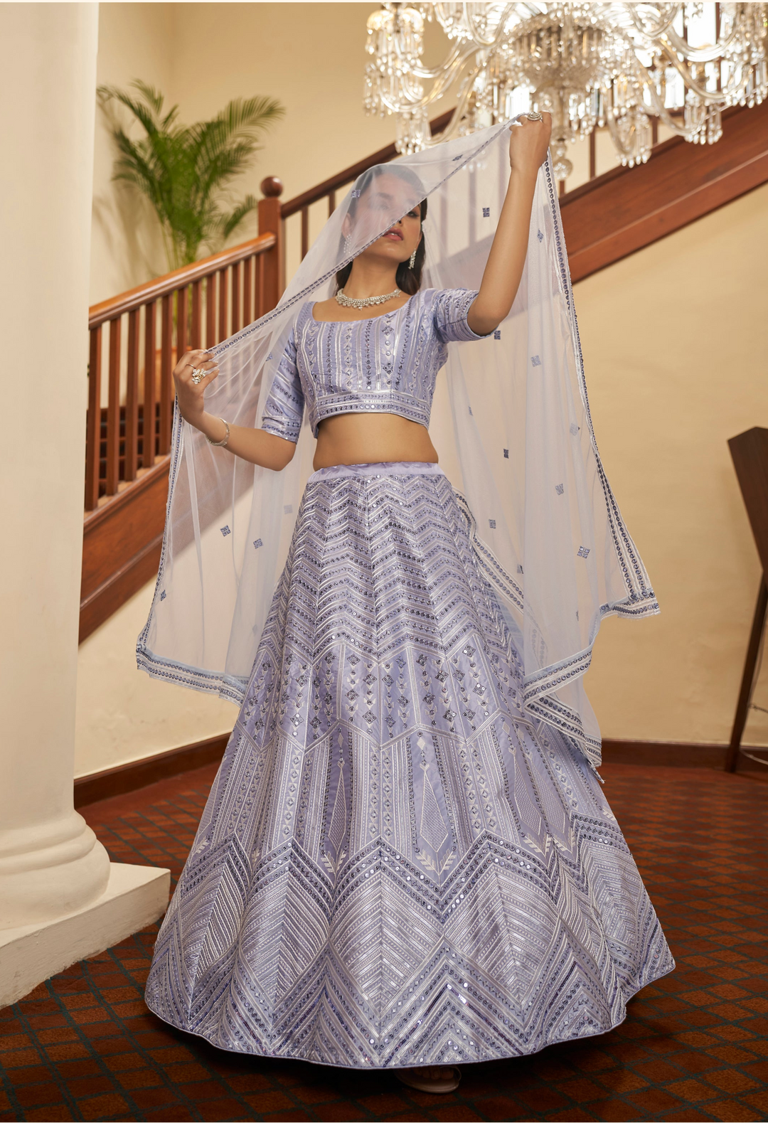 Beautiful Lavender Silk Lehenga with Lavender Dupatta | Unmatched Beauty for Grand Occasions