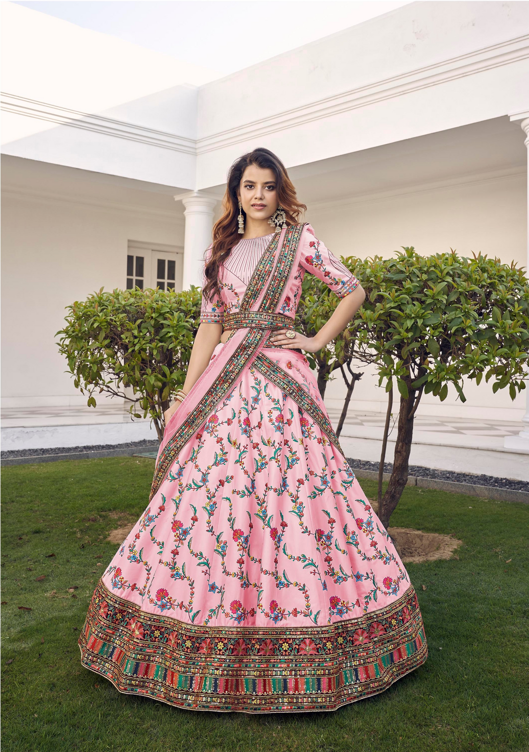 Gorgeous Silk Lehenga with Dupatta | A Captivating Traditional Ensemble