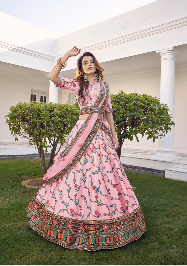 Gorgeous Silk Lehenga with Dupatta | A Captivating Traditional Ensemble