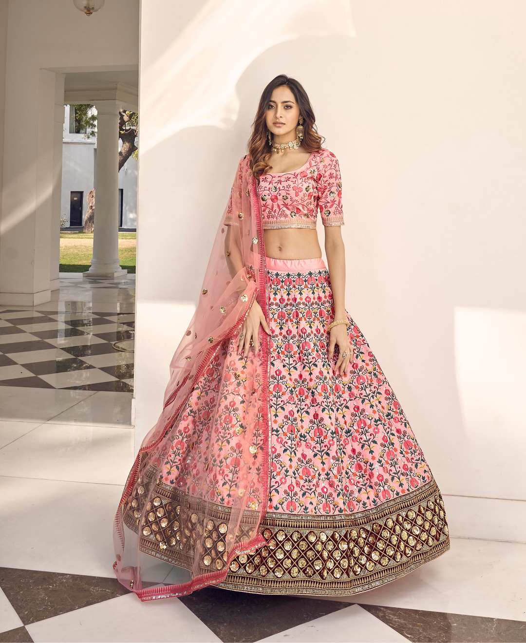 Exquisite Art Silk Lehenga with Dupatta | A Stylish and Sophisticated Choice