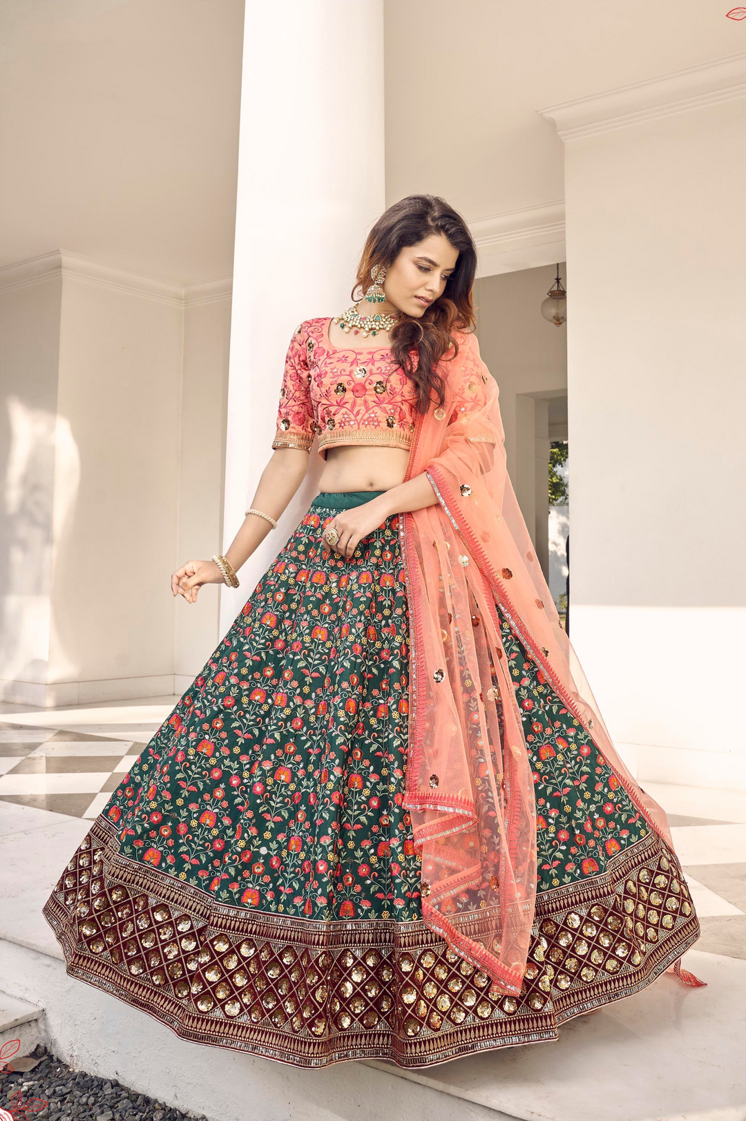 Exquisite Art Silk Lehenga with Dupatta | A Stylish and Sophisticated Choice