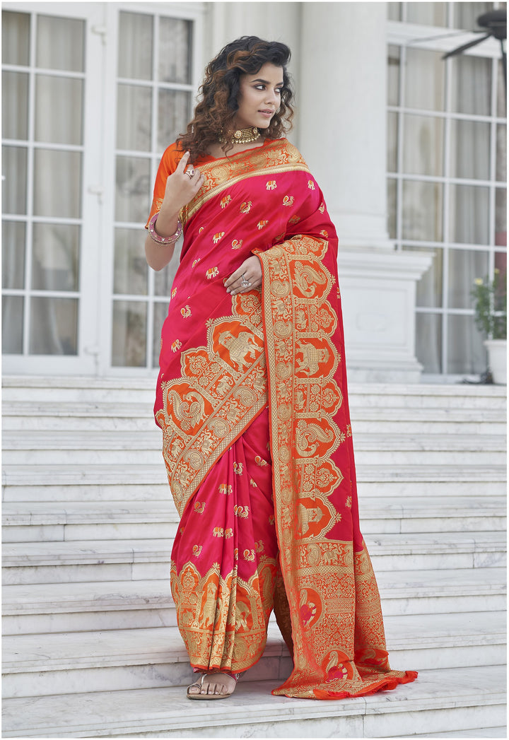 Banarasi Silk Saree with Woven Jari Designer | Perfect for Special Events