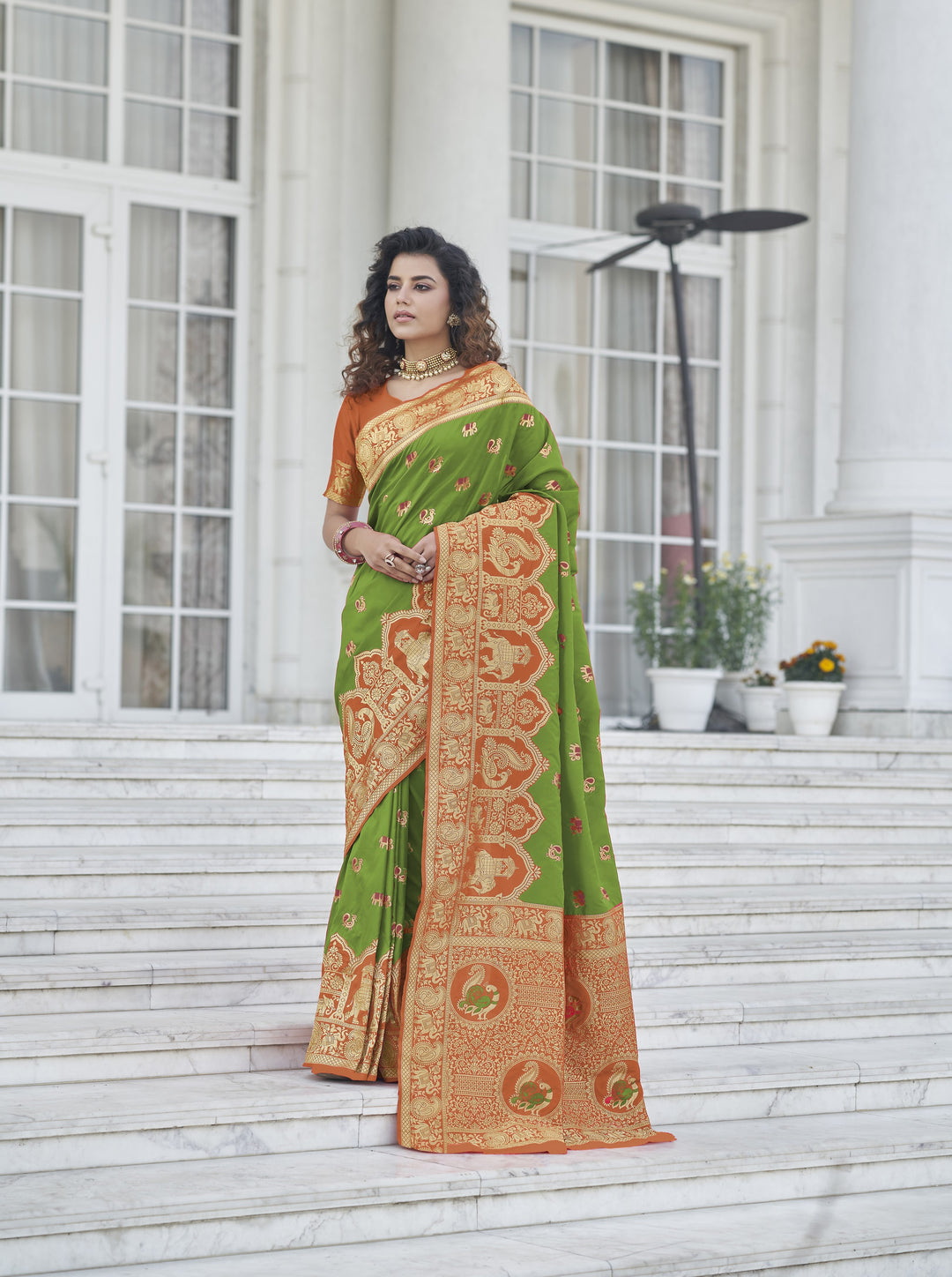 Designer Banarasi Silk Saree | Woven Jari Work for Special Events