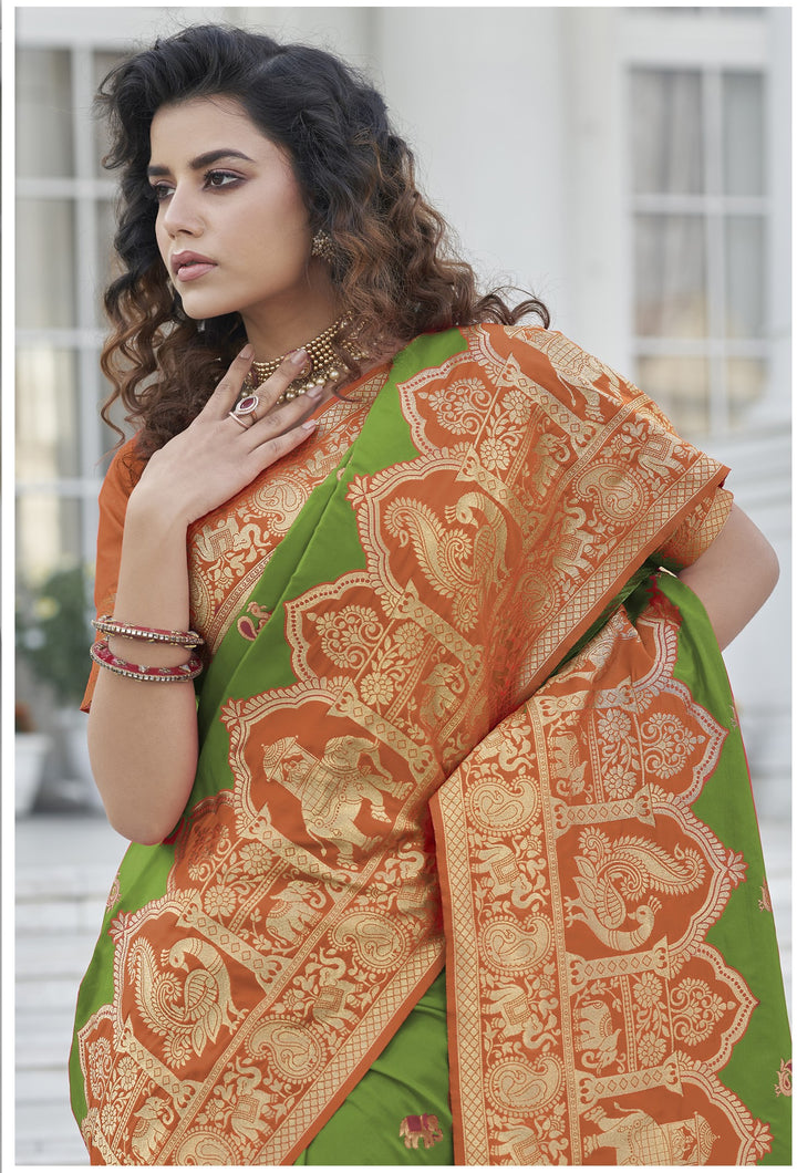 Designer Banarasi Silk Saree | Woven Jari Work for Special Events