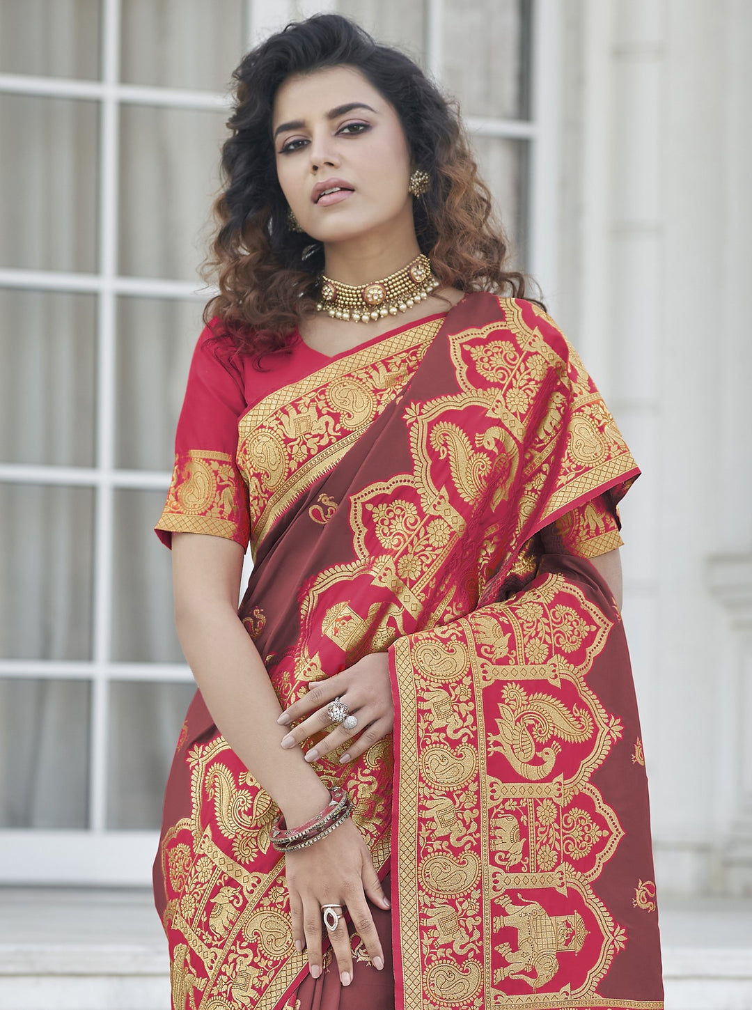 Luxurious Banarasi Silk Saree | Woven Jari Designer for Special Events