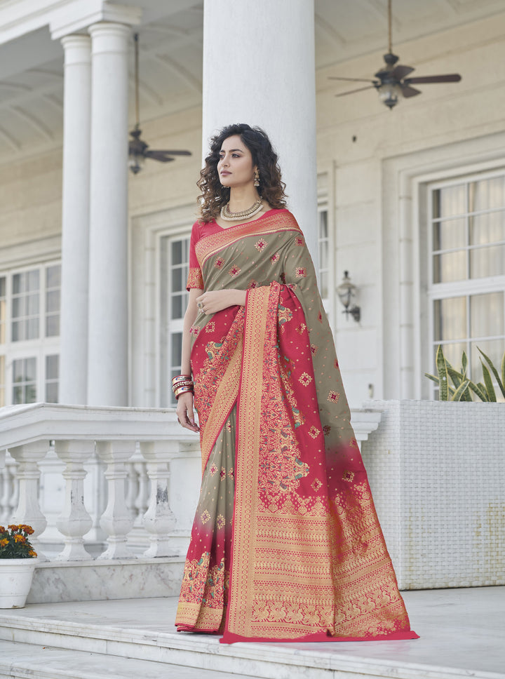 Banarasi Silk Saree | Woven Jari Designer for Special Events and Weddings