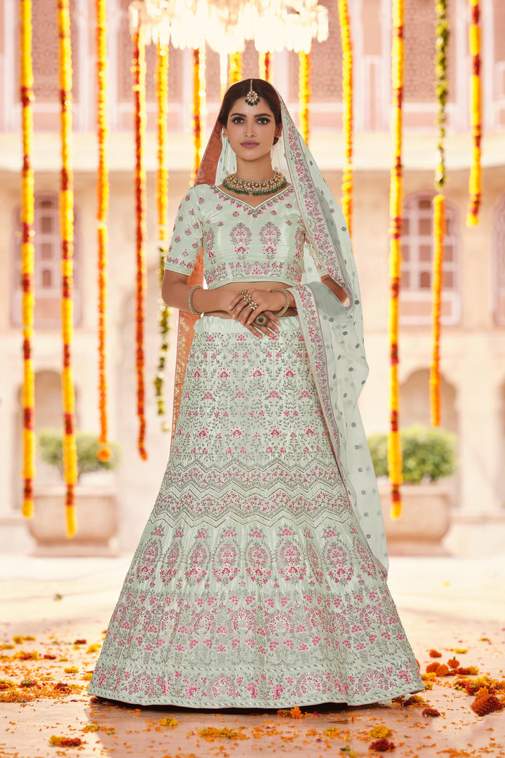 Luxurious Crepe Lehenga with Dupatta | Crafted for Timeless Elegance