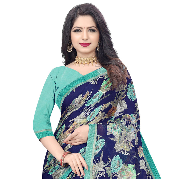 Designer Printed Chiffon Saree for Special Events | Festive Elegance