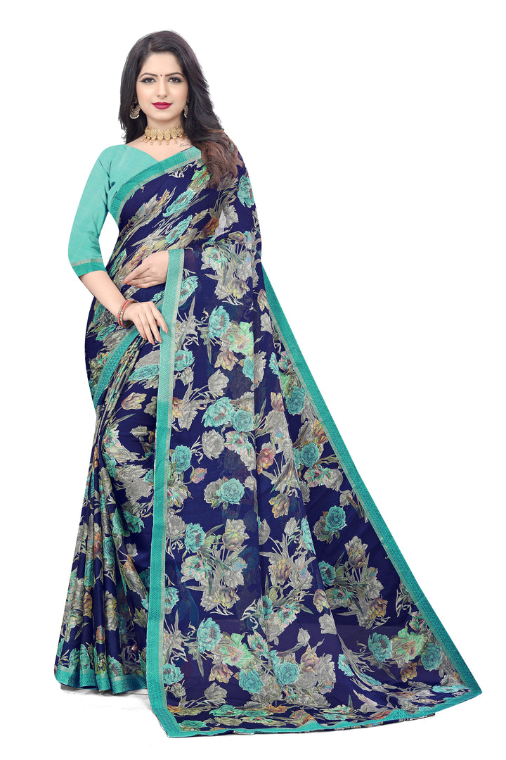 Designer Printed Chiffon Saree for Special Events | Festive Elegance