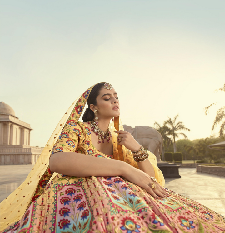 Gorgeous Yellow Art Silk Lehenga with Yellow Dupatta | Crafted for Timeless Elegance