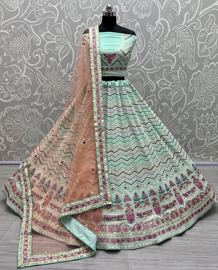 Breathtaking Georgette Lehenga with Dupatta | Elegance Redefined for Brides