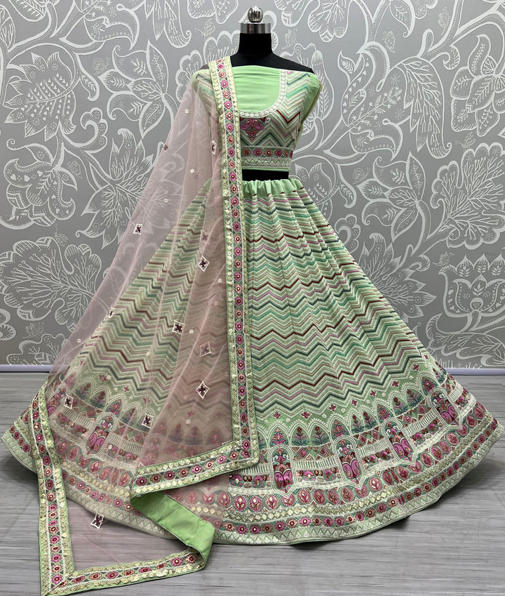 Breathtaking Georgette Lehenga with Dupatta | Elegance Redefined for Brides