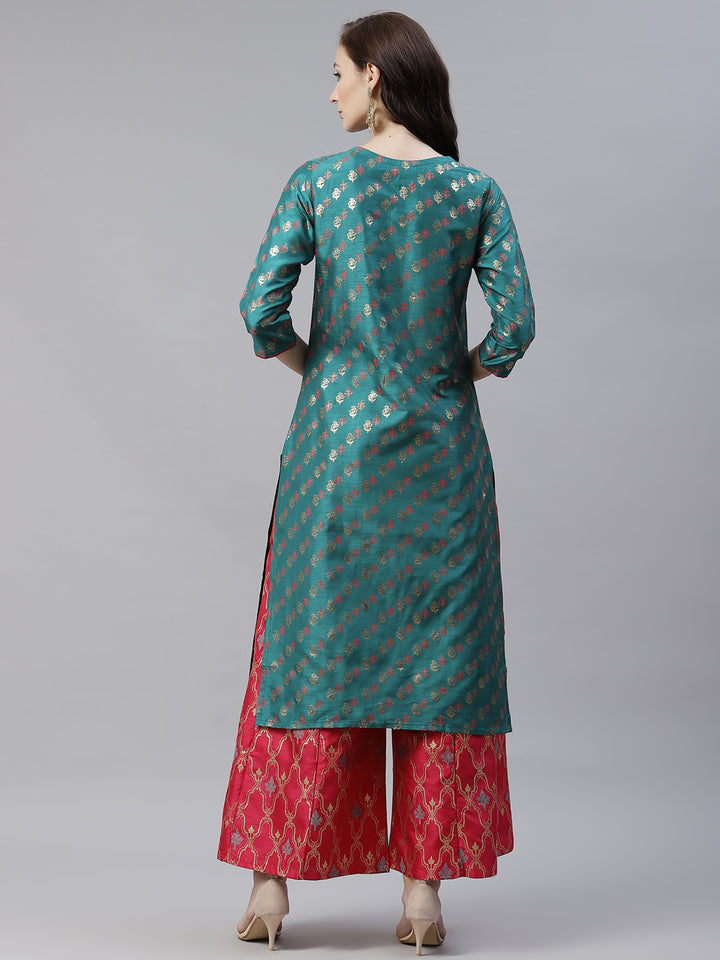 Stylish Green Kurti | Elegant Digital Printed Outfit for Daily Wear